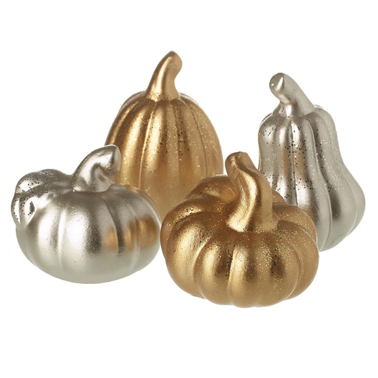 The Seasonal Aisle 4 Piece Pumpkin Decorative Accent Set Wayfair.co.uk